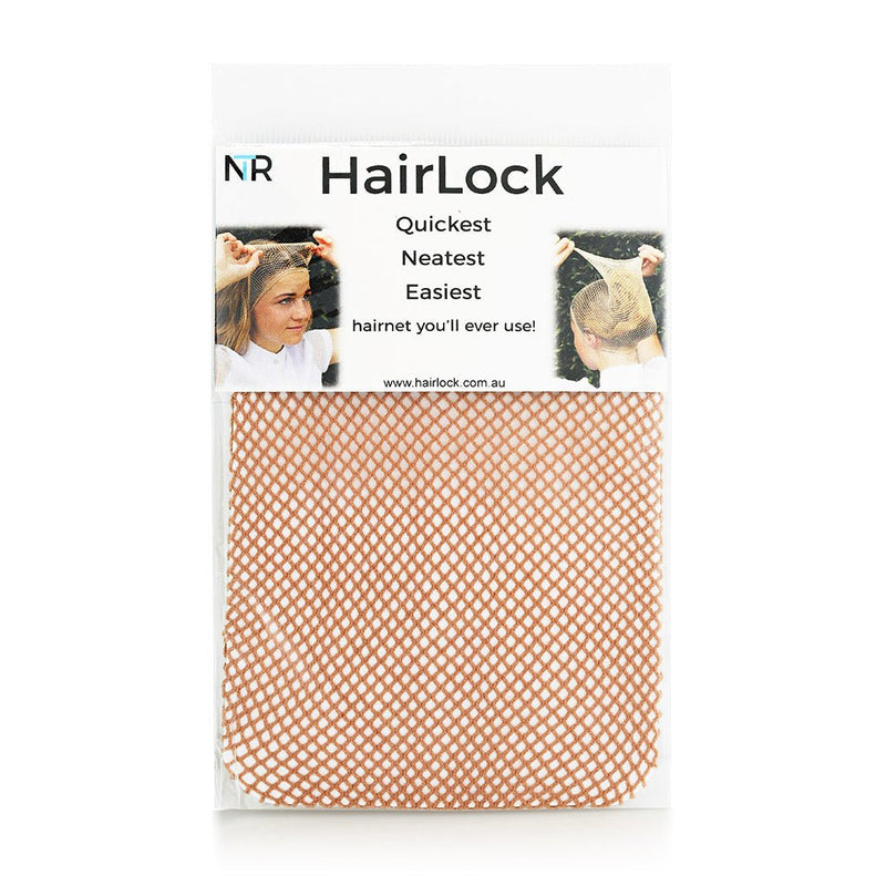 Image of Nags to Riches HairLock hair net product available in light brown colour.