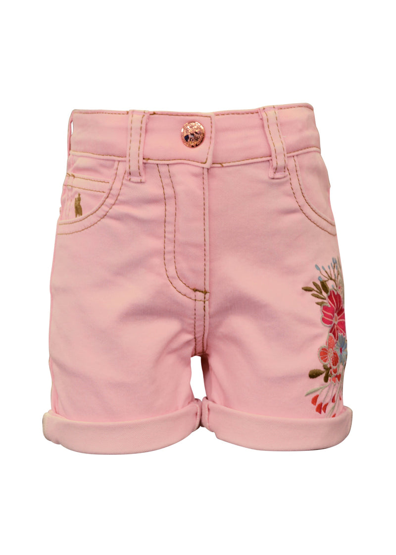 Thomas Cook Girls Embroidered Denim Shorts