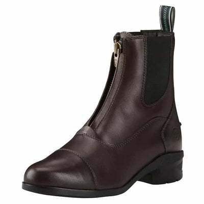 Ariat Women's Heritage IV Zip Paddock Boots in brown leather, featuring a classic equestrian design and comfortable fit.