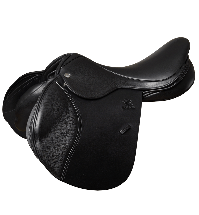 Image of black Fairfax Classic Jump Saddle, available to purchase from Saddleworld Dural.