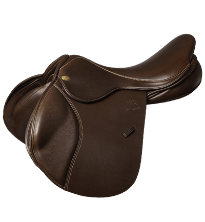 Image of brown Fairfax Classic Jump Saddle, available to purchase from Saddleworld Dural.