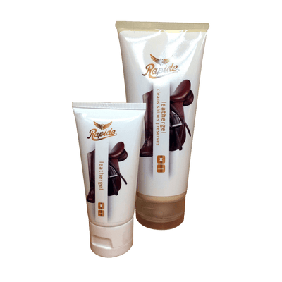 Image of two tubes of Fairfax Rapide Leather Gel, available to purchase from Saddleworld Dural (with a free tub coming with all Fairfax bridles, saddles and girths).