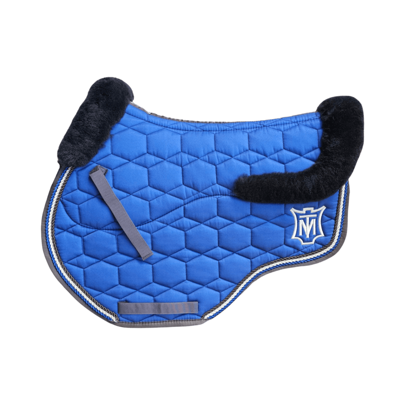 Mattes Eurofit Sheepskin Jump Saddlecloth - Blue / Brown Sheepskin