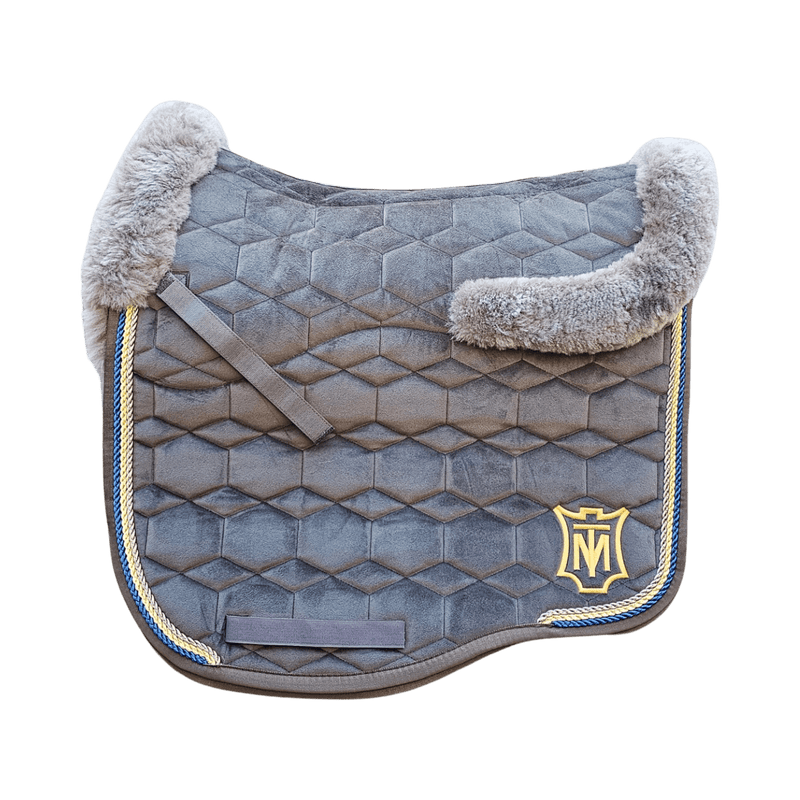 Mattes Eurofit Sheepskin Horse Dressage Saddlecloth - Brown / Taupe Sheepskin